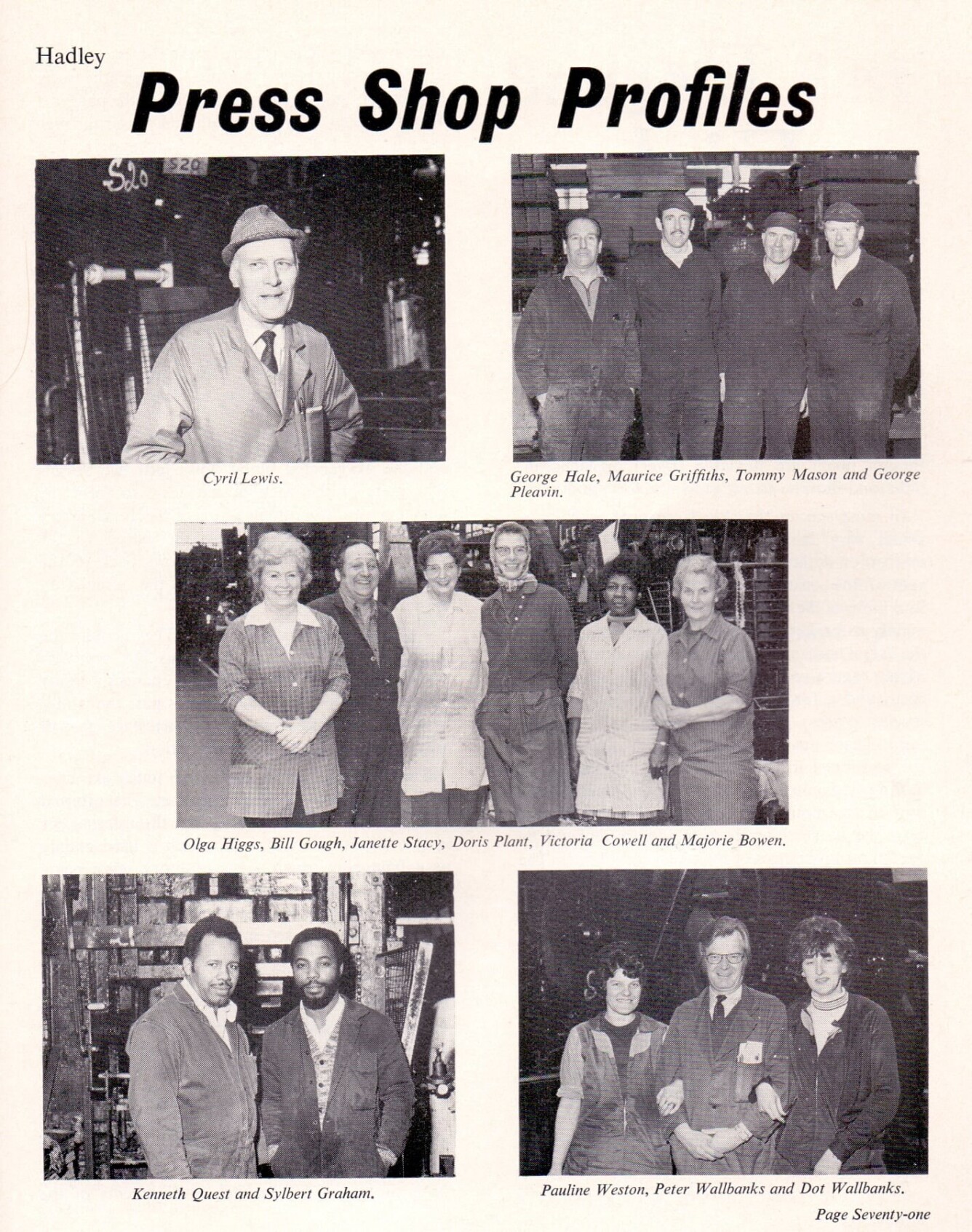 GKN Sankey Press Shop Profiles