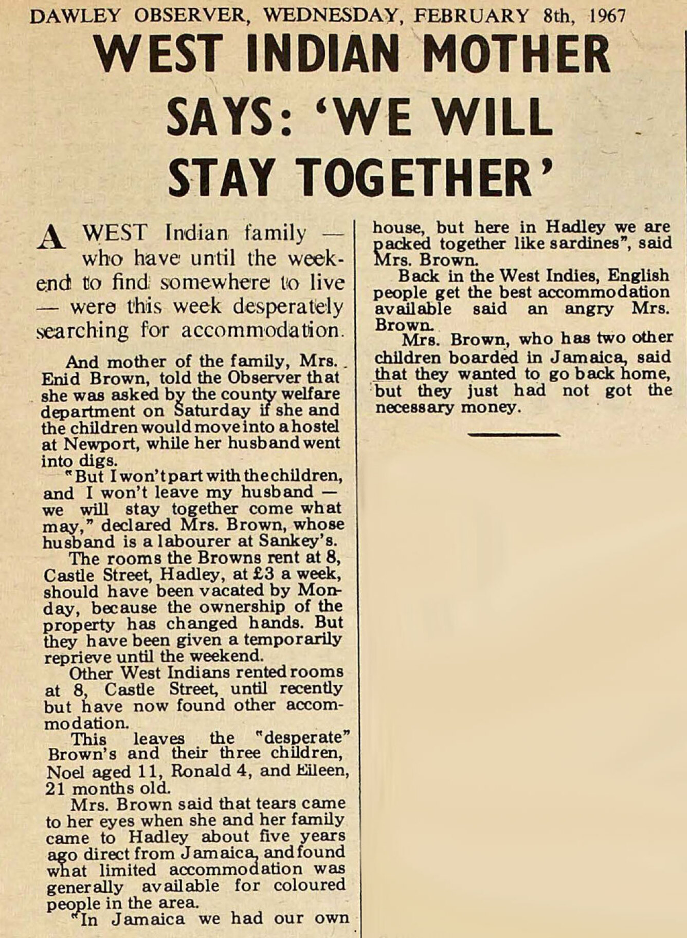 We will stay together